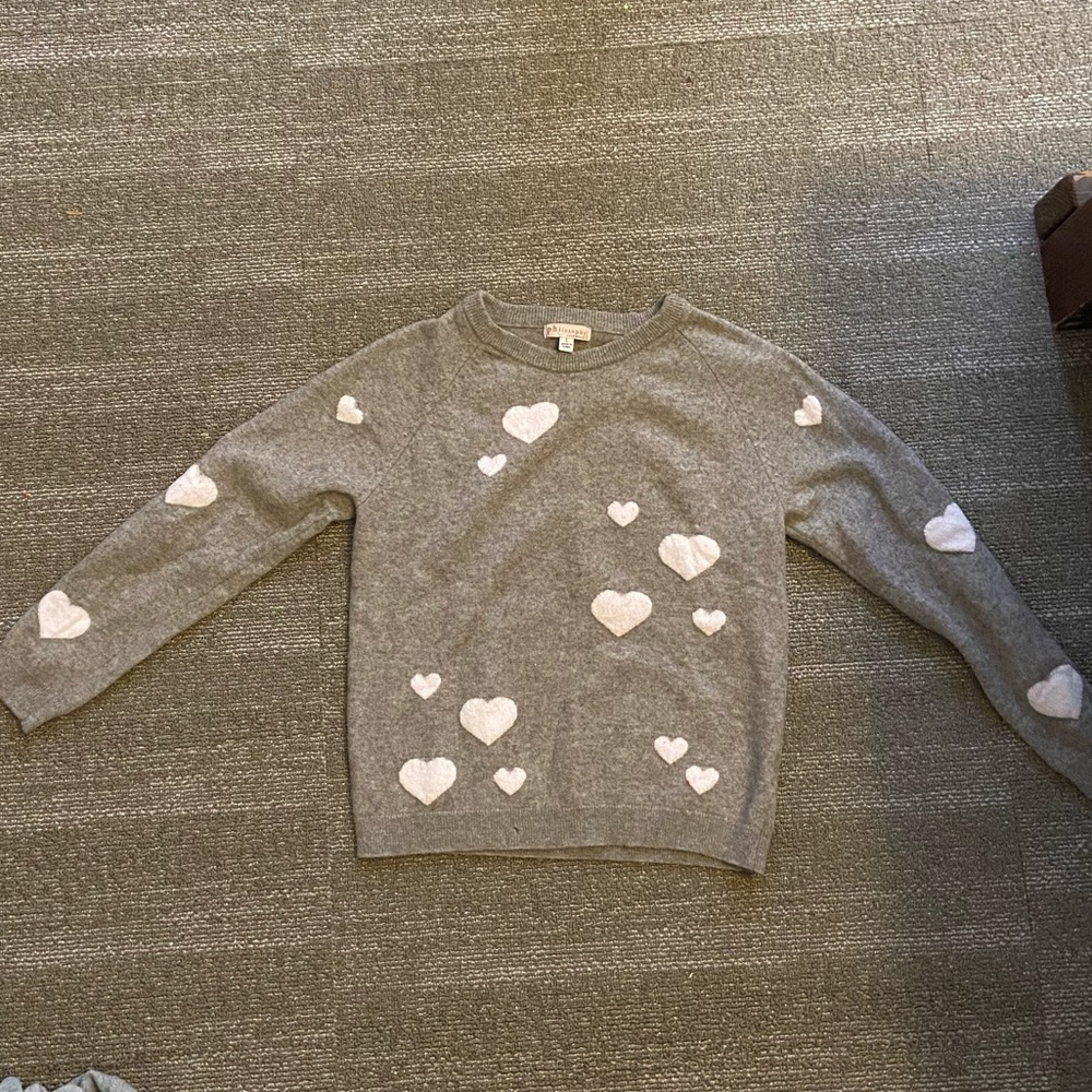 Philosophy Cashmere heart sweater